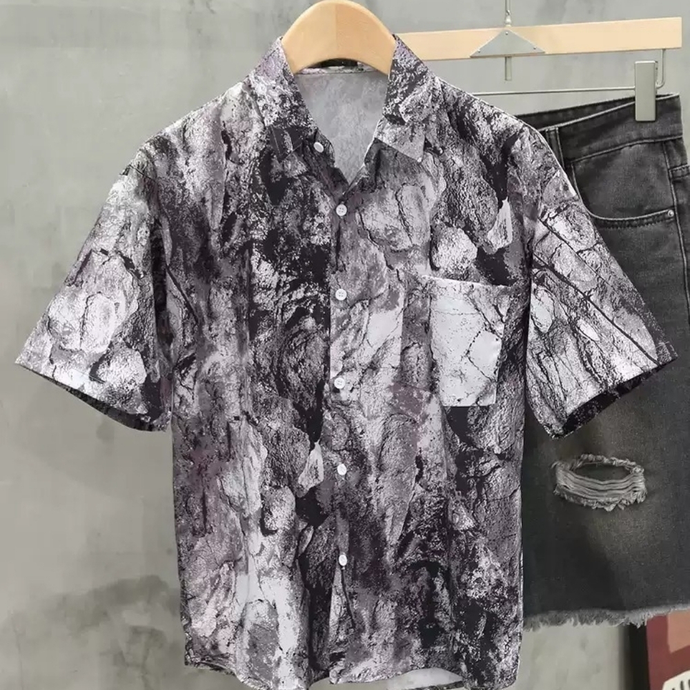 Monochrome Marble Tie Dye Shirt
